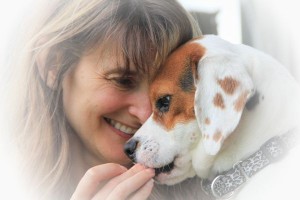 Kim Clune and Alex the Foster Puppy